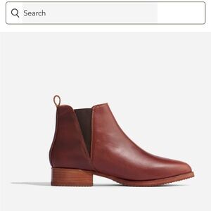 Nisolo Chestnut Leather Ankle Booties